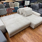 Sofa Couch Wohnlandschaft +Cord-Stoff +Bettfunktion +Stauraum