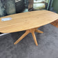 Esstisch Eiche Oval +Massivholz +Gestell-Massivholz +verschiedene Gestelle +Lieferbar in 2 Wochen