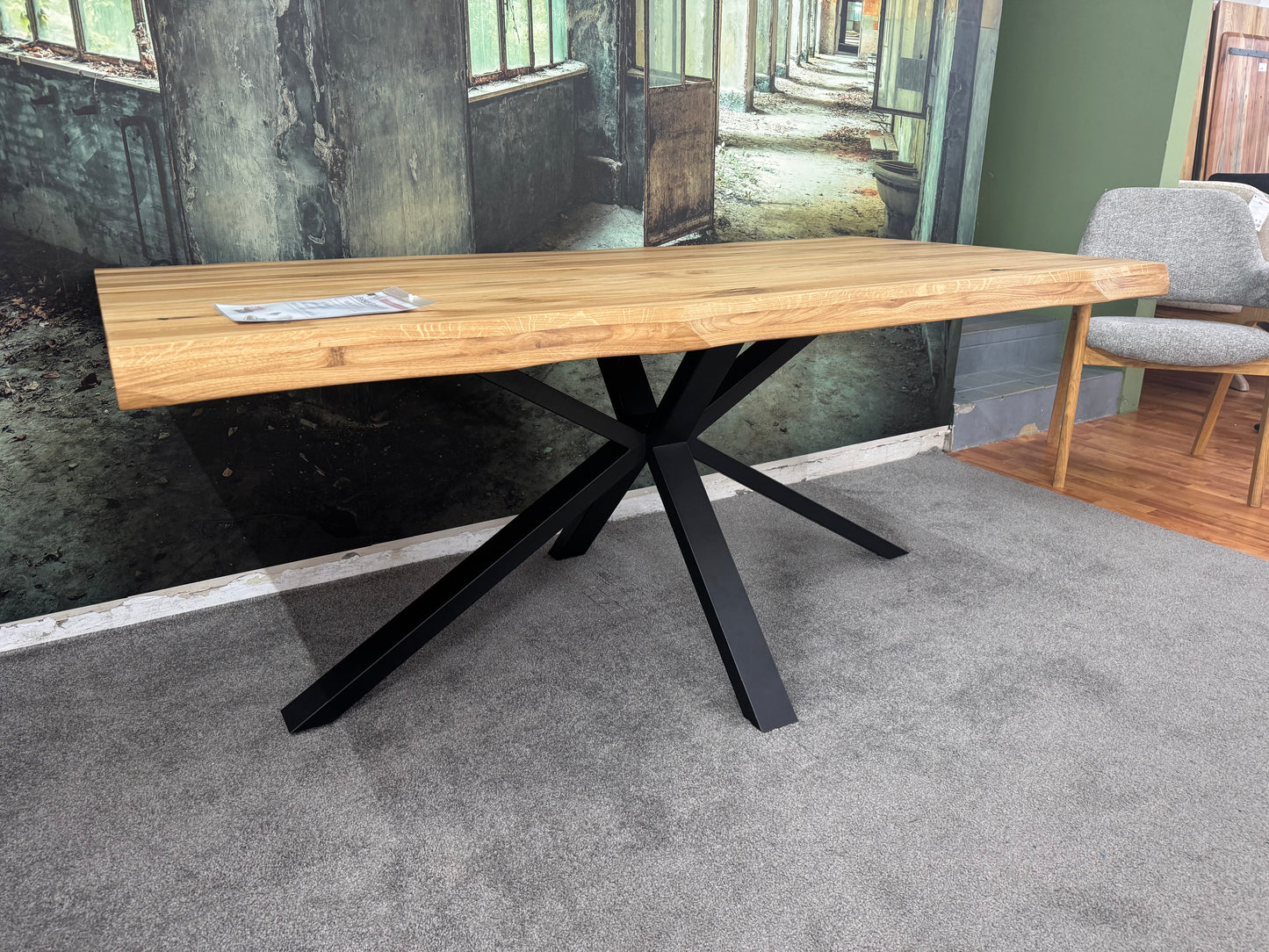 Esstisch Eiche +geölt +Spidergestell +passende Bank erhältlich +Neu auf Lager