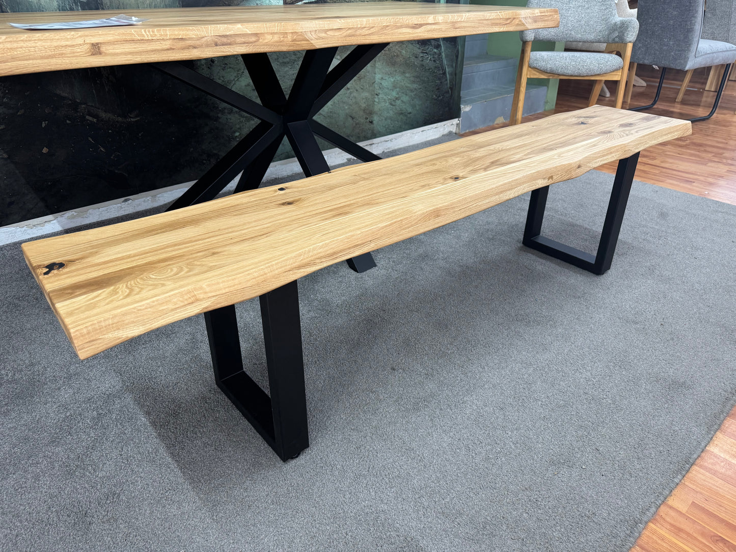 Esstisch Eiche +geölt +Spidergestell +passende Bank erhältlich +Neu auf Lager