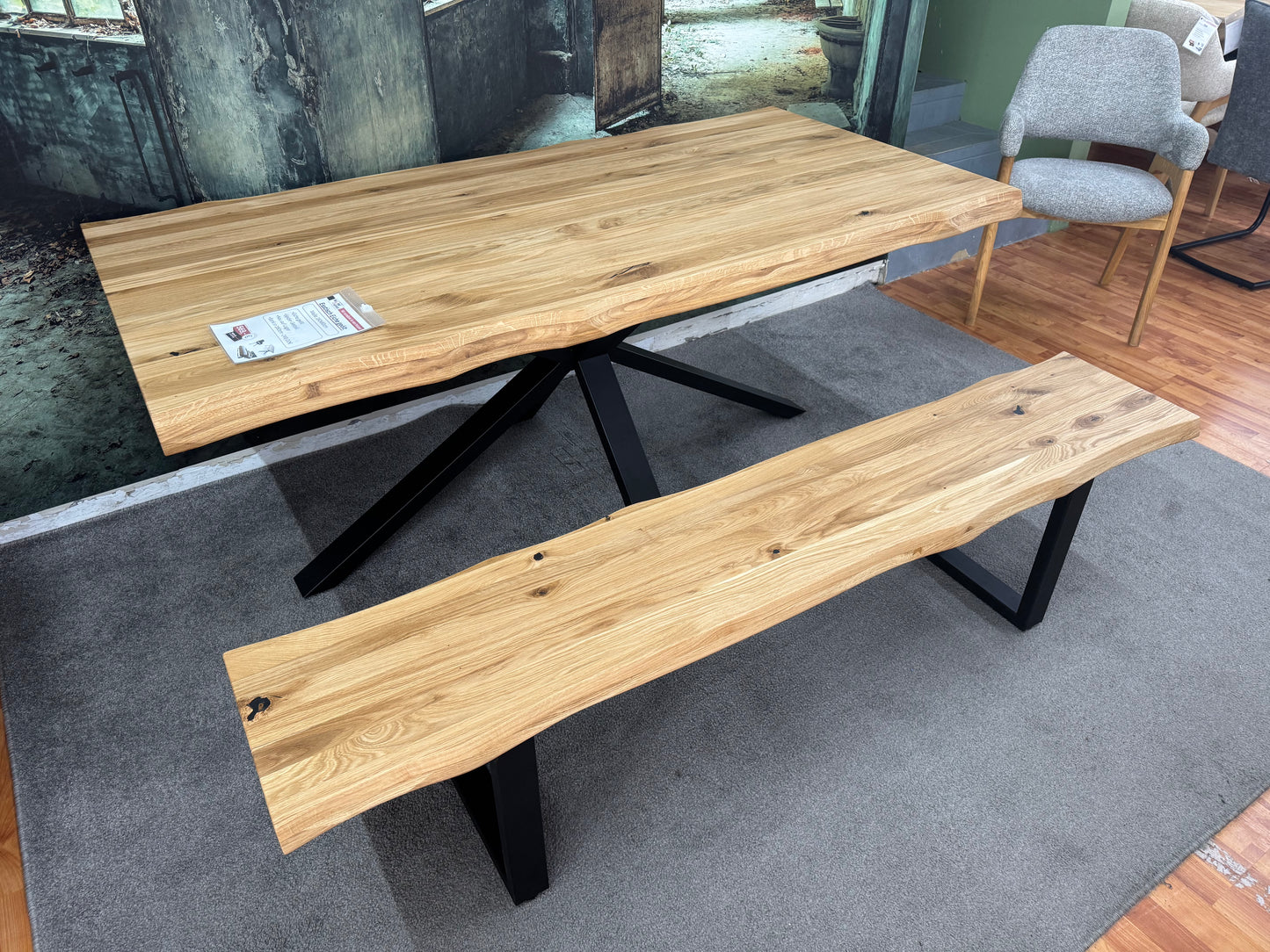 Esstisch Eiche +geölt +Spidergestell +passende Bank erhältlich +Neu auf Lager