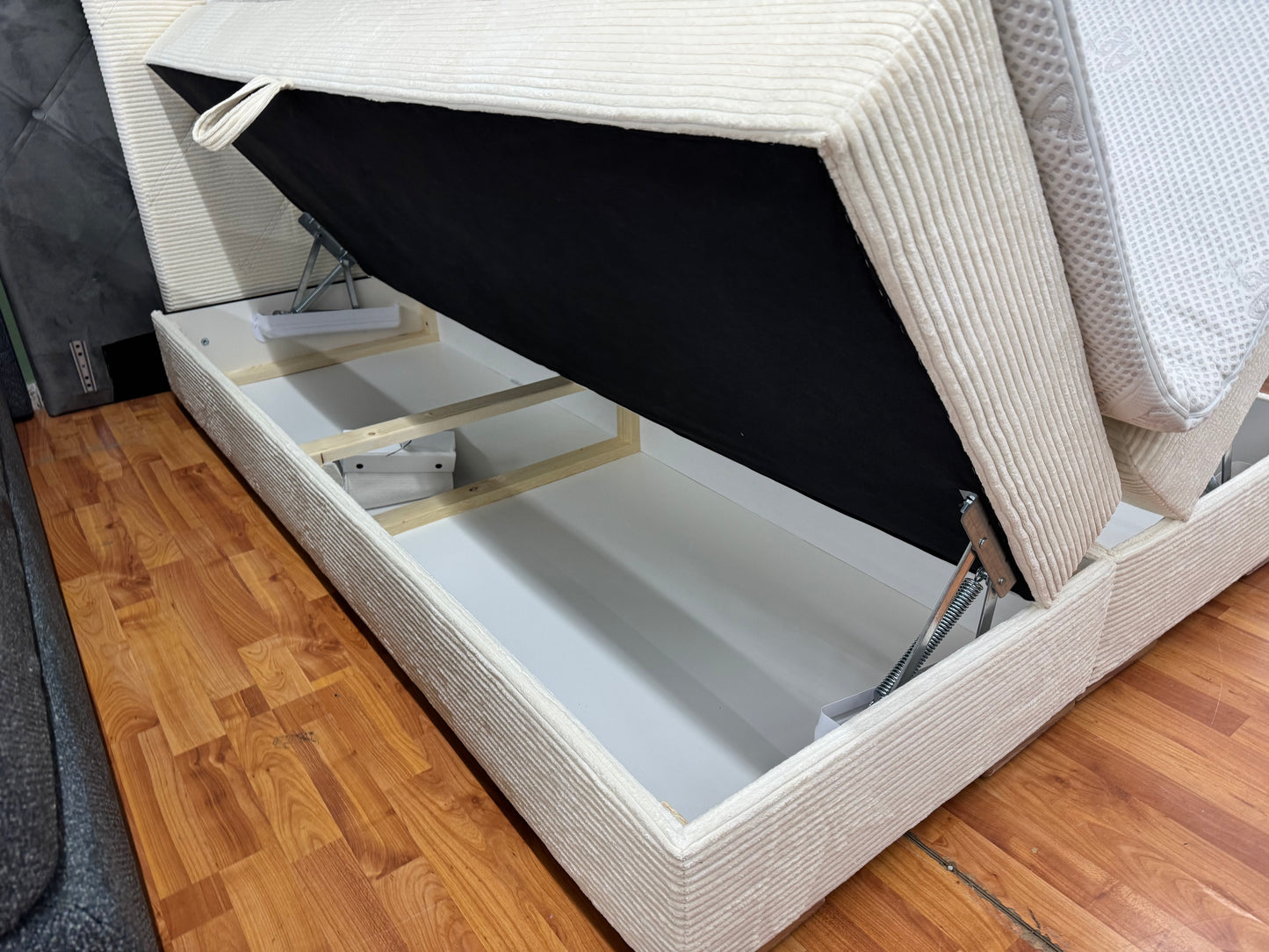 Boxspringbett Bett +vers. Größen +vers. Farben +Topper +Stauraum