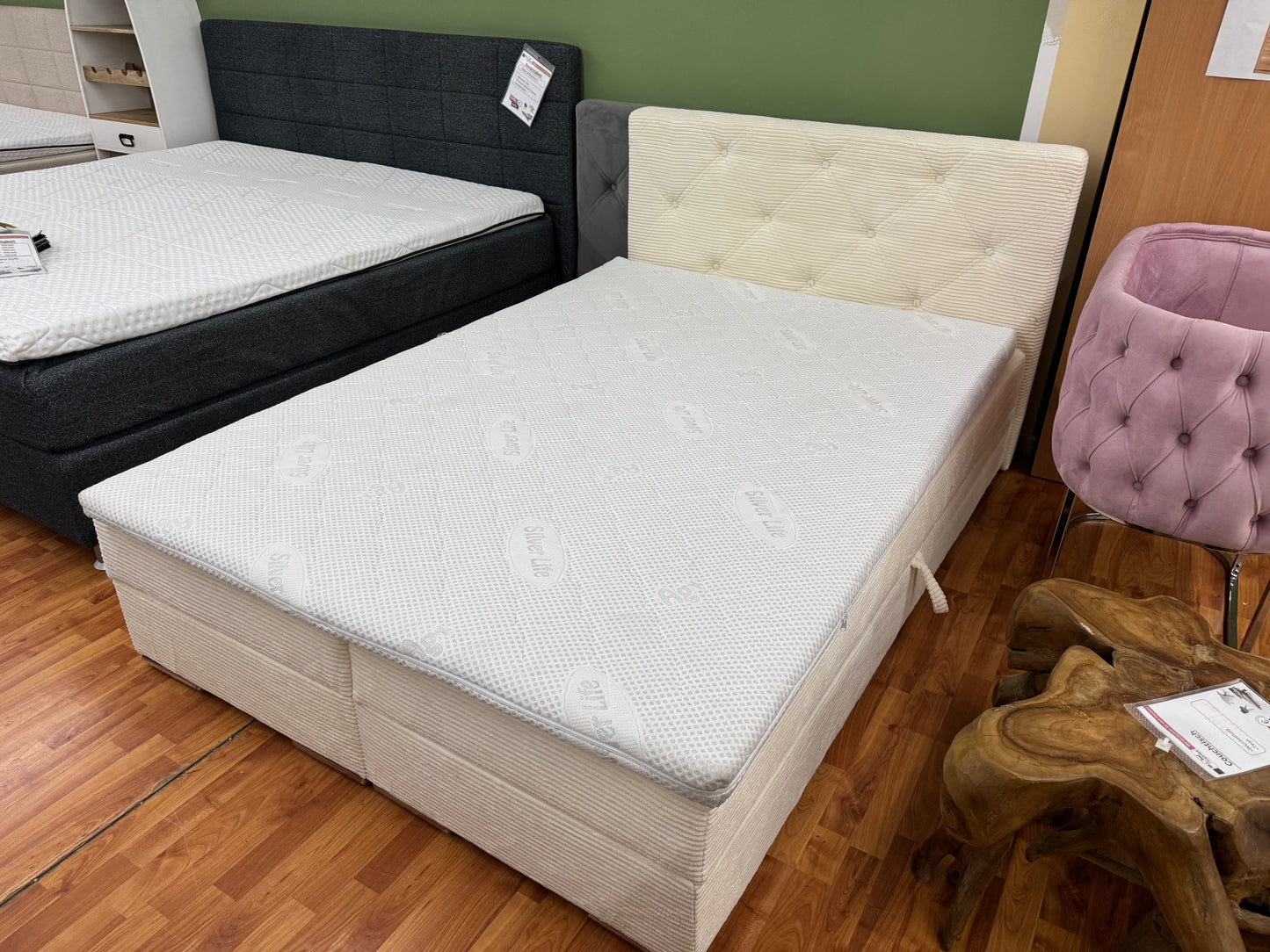 Boxspringbett Bett +vers. Größen +vers. Farben +Topper +Stauraum