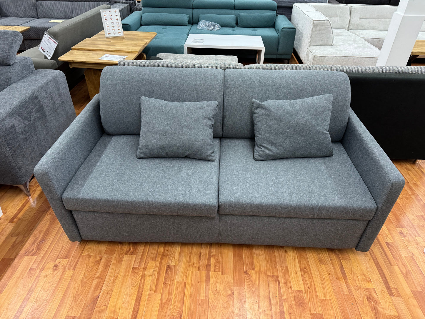Schlafsofa Sofa Couch Wohnlandschaft +Bett 140x185cm +Kissen