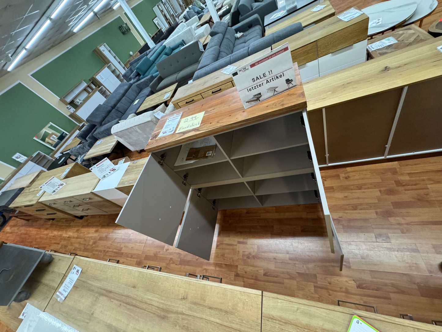 Highboard +Einzelstück +Akazieplatte