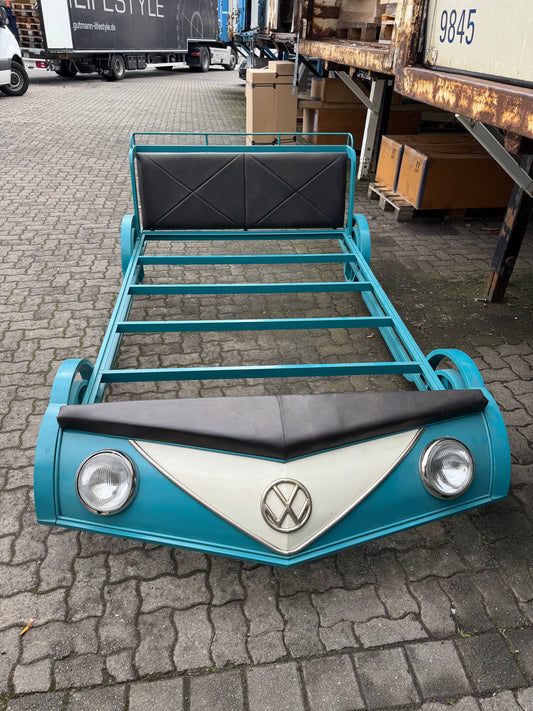 Vw Bulli Bettgestell +Metallgestell +Lederkopfteil +Einzelstück