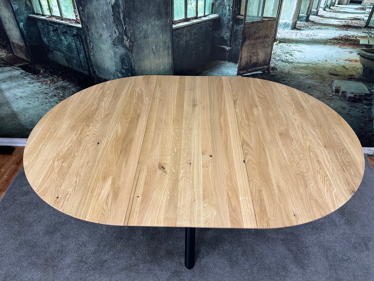 Esstisch Tisch +Auszug +RUND +Vollmassiv Eiche +auf Lager + Spider