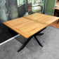 Esstisch Tisch+Auszug 60cm+Eiche+Spidergestell Metall SW