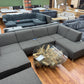 Wohnlandschaft Sofa Couch +Hocker