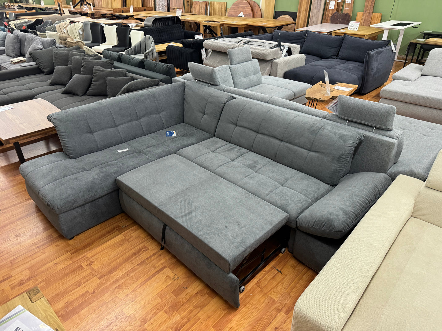 Couch Sofa Wohnlandschaft +Bettfunktion +Armlehnenverstellung
