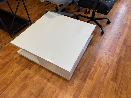 Couchtisch +Hochglanzweiß +Schubladen +Neu auf Lager