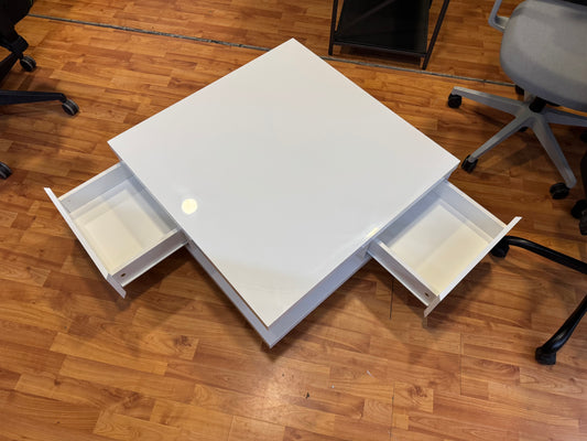 Couchtisch +Hochglanzweiß +Schubladen +Neu auf Lager