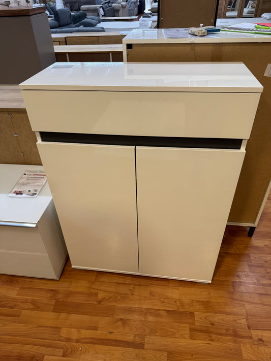 Schuhschrank +Hochglanzweiß +Schubladen +Ablageböden
