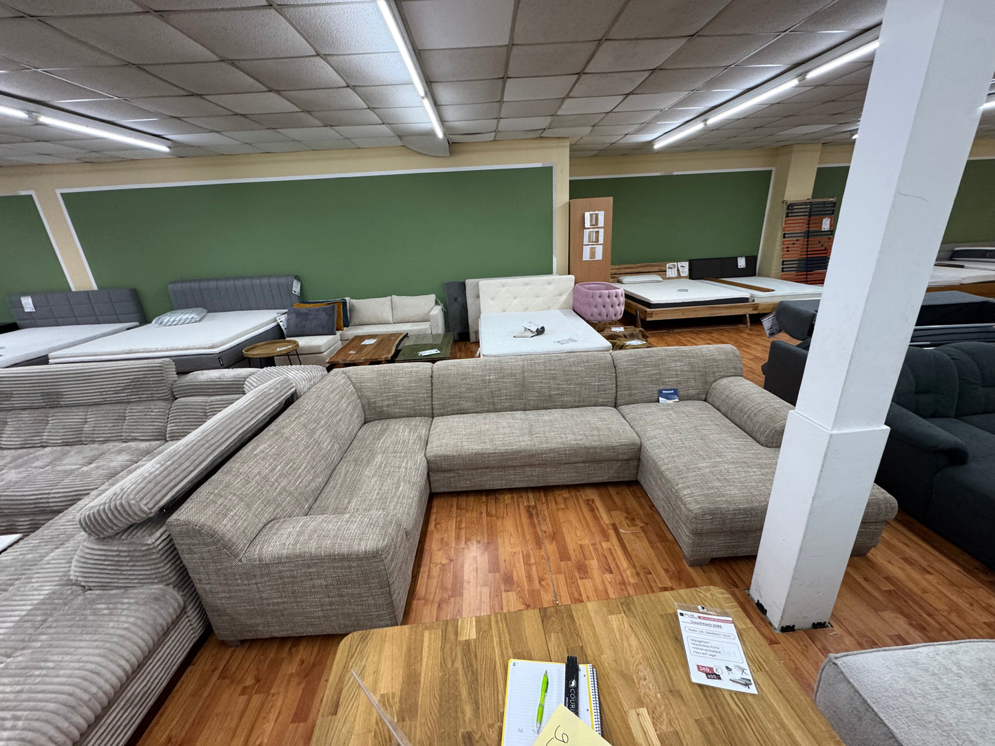 Wohnlandschaft Couch Sofa +Webstoff