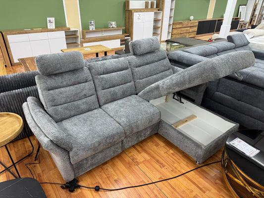 Sofa Couch Wohnlandschaft +elektr. Relaxfunktion +Stauraum +Kopfstützenabnehmbar