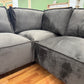 Couch Sofa Wohnlandschaft +Kissen +Samtstoff +extra dick gepolstert + verschiedene Farben