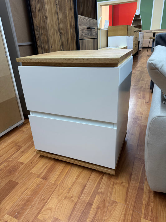 Nachttisch Kommode +Grifflos +Holzplatte +2x Schubladen +Neu auf Lager