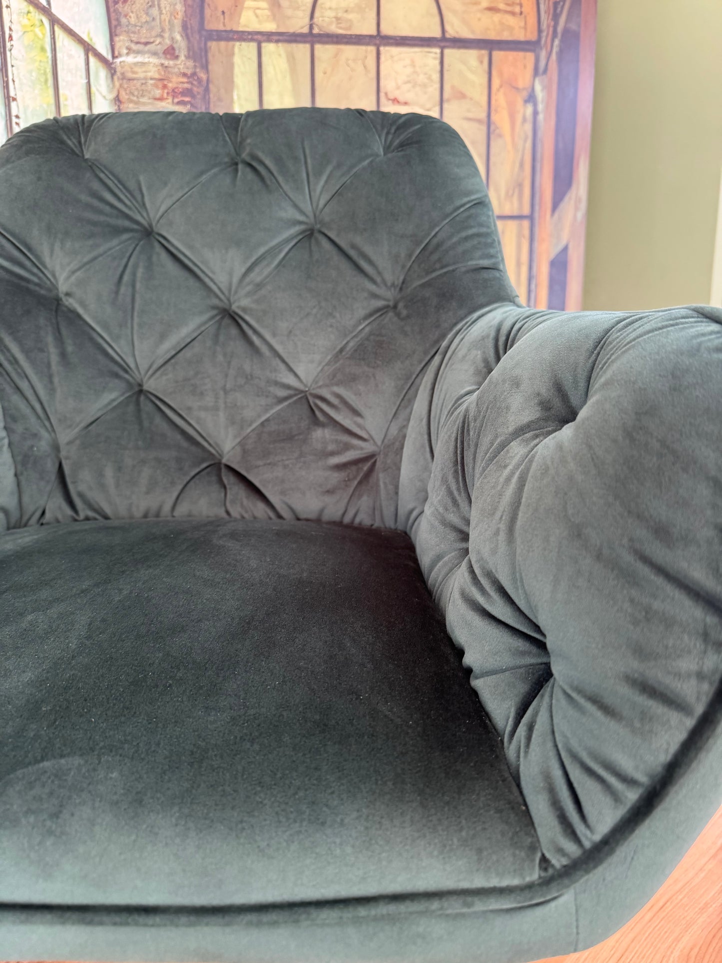 Stuhl Esszimmerstuhl +Dreh-Rück-Funktion +Samt-Stoff +Chester Modell +Neu auf Lager