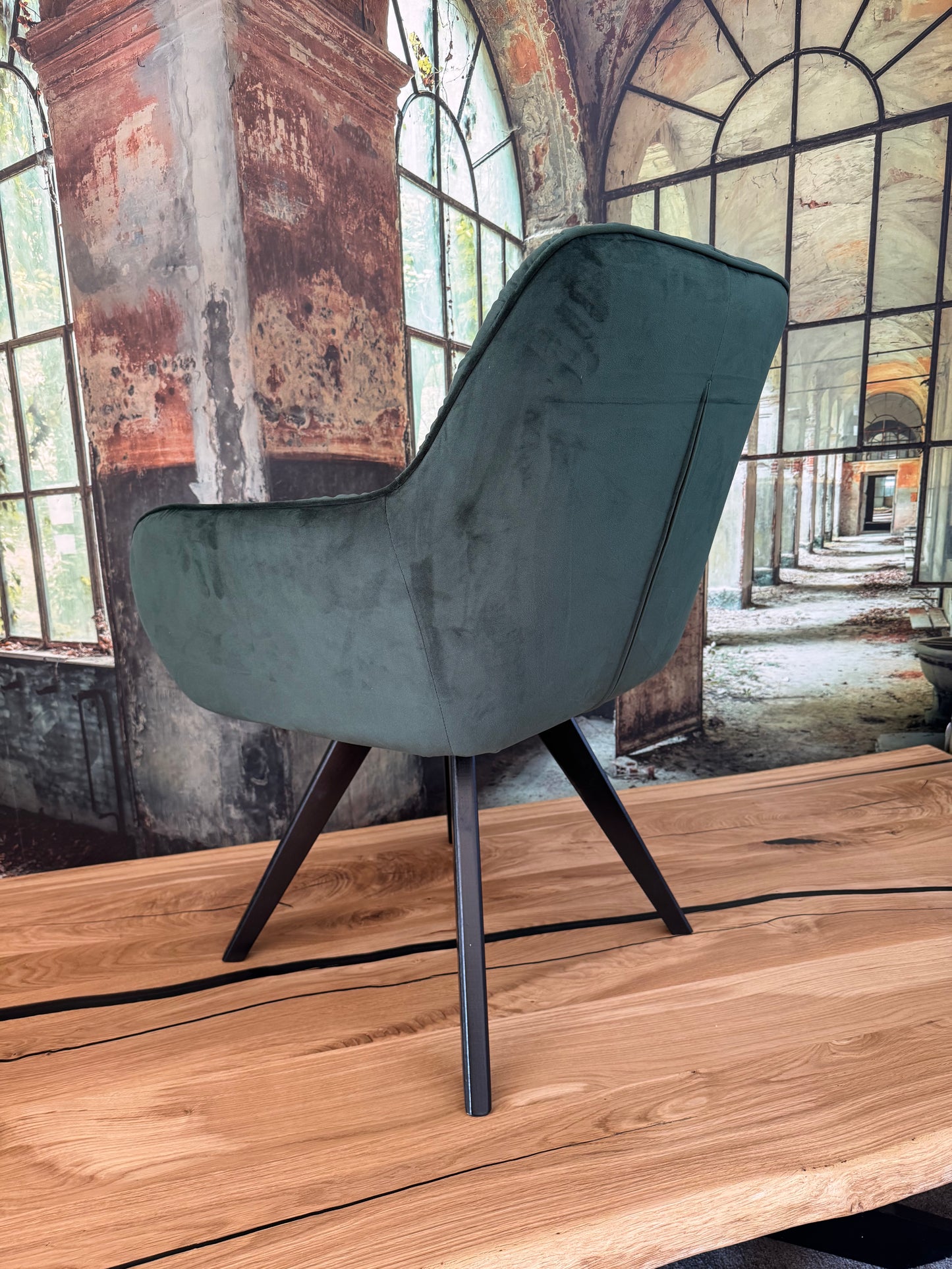 Stuhl Esszimmerstuhl +Dreh-Rück-Funktion +Samt-Stoff +Chester Modell +Neu auf Lager