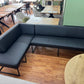 Eckbank Bank Stuhl Stühle +Metallgestell +160x255cm
