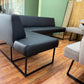 Eckbank Bank Stuhl Stühle +Metallgestell +160x255cm