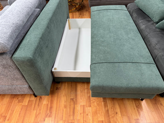 Sofa Couch Wohnlandschaft +Liegefläche +Stauraum +Kissen