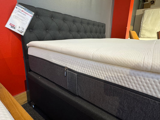 Boxspringbett +Chester +180x200cm +2xEmma Matratze 25cm +Topper +Einzelstück