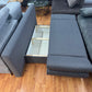 Sofa Couch Wohnlandschaft +Liegefläche +Kissen +Stauraum +Bettfunktion