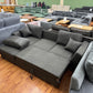 Sofa Couch Wohnlandschaft +Bettfunktion +Stauraum +Kissen
