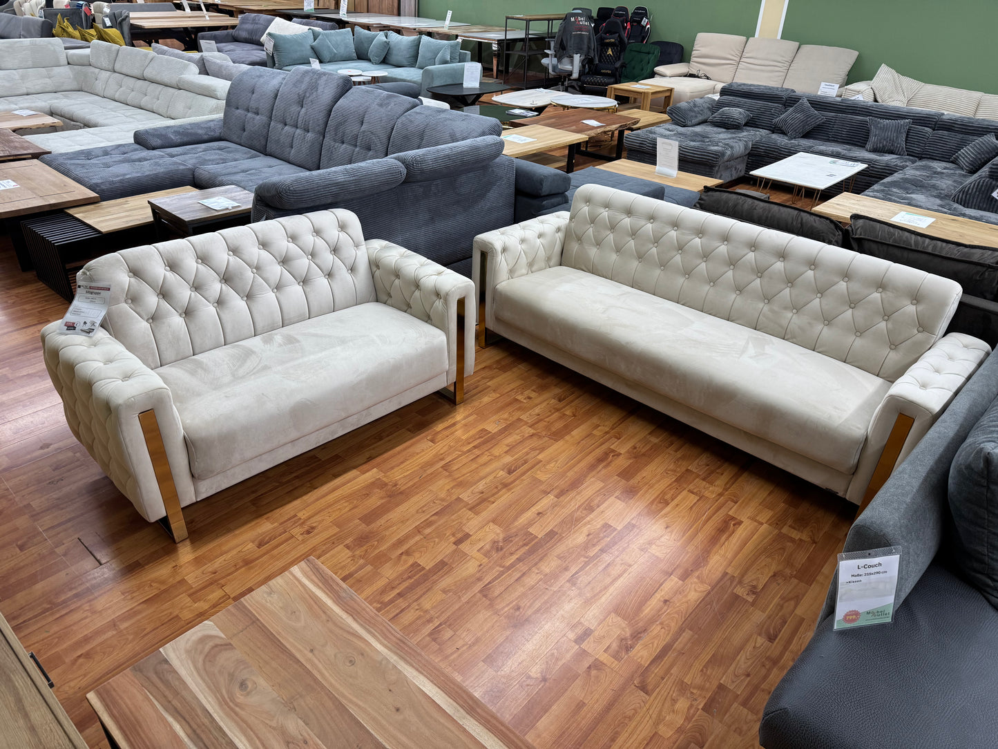 Sitzgruppe Sofa Couch +Chester +Bettfunktion +Stauraum +Kissen