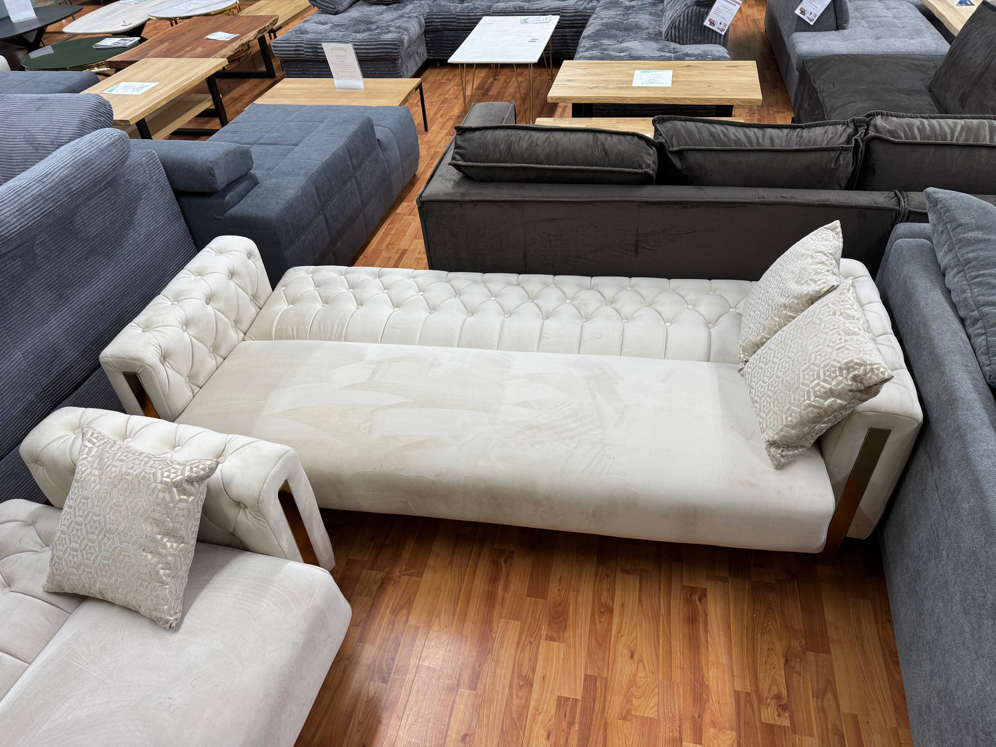 Sitzgruppe Sofa Couch +Chester +Bettfunktion +Stauraum +Kissen