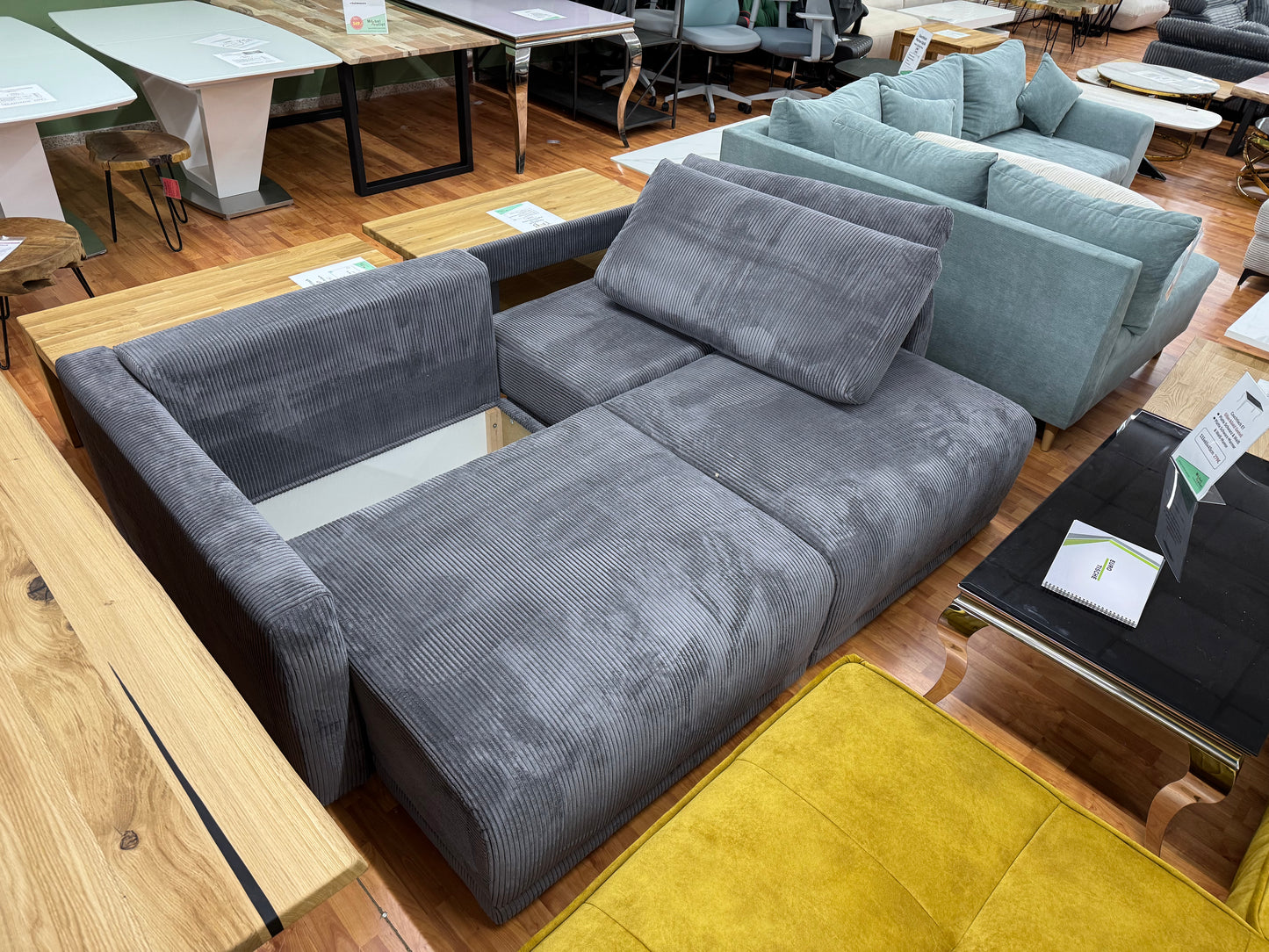 Sofa L-Couch +Cord +Bettfunktion +Stauraum +beidseitig montierbar +auch in Beige erhältlich