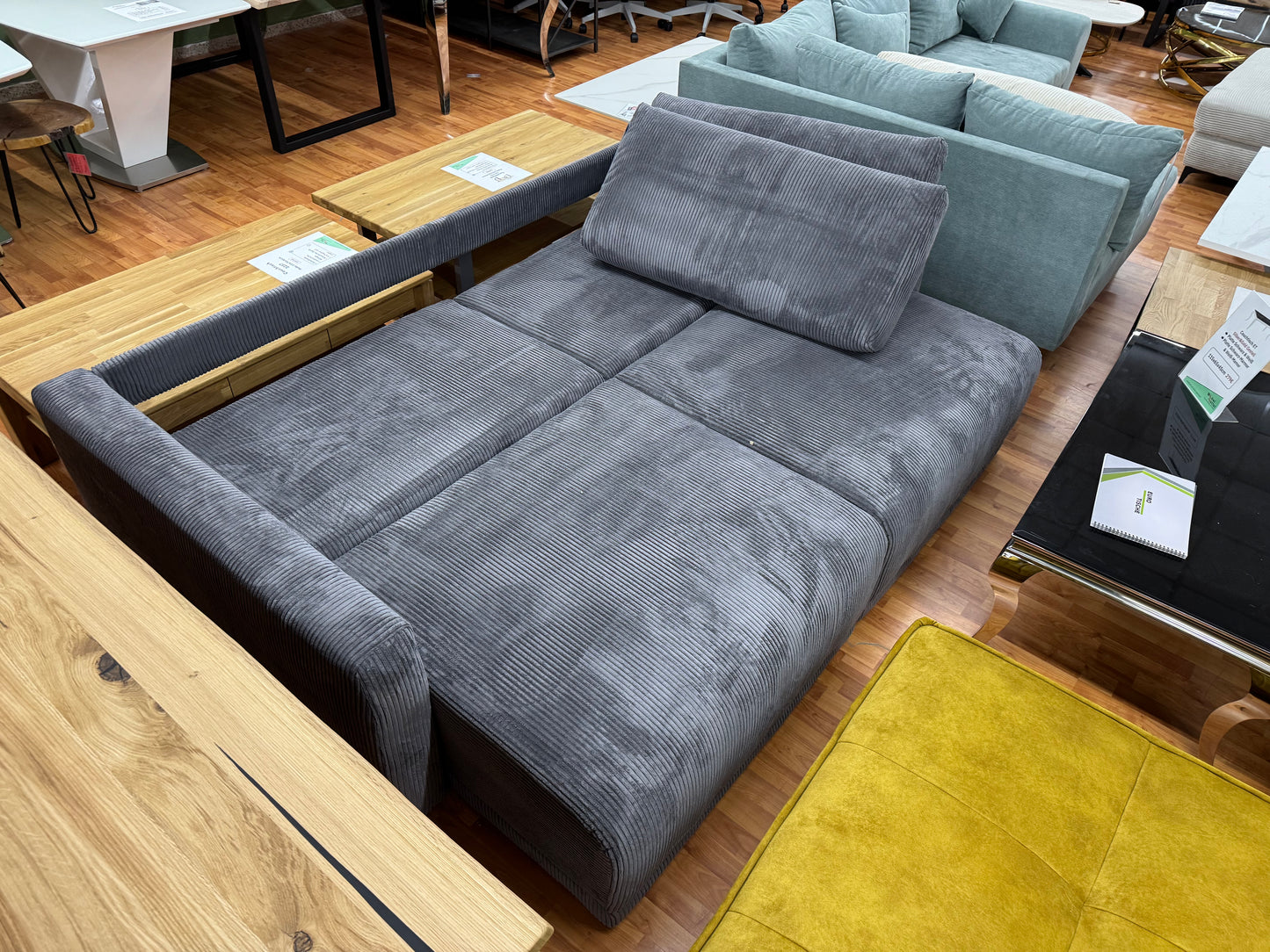 Sofa L-Couch +Cord +Bettfunktion +Stauraum +beidseitig montierbar +auch in Beige erhältlich
