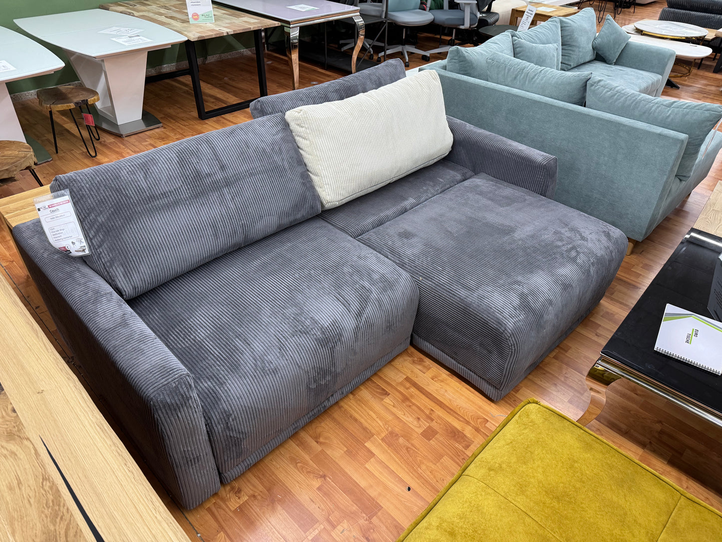 Sofa L-Couch +Cord +Bettfunktion +Stauraum +beidseitig montierbar +auch in Beige erhältlich