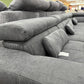 Wohnlandschaft Couch Sofa +Sitztiefenverstellung +Nierenkissen +Kopfstützen einstellbar