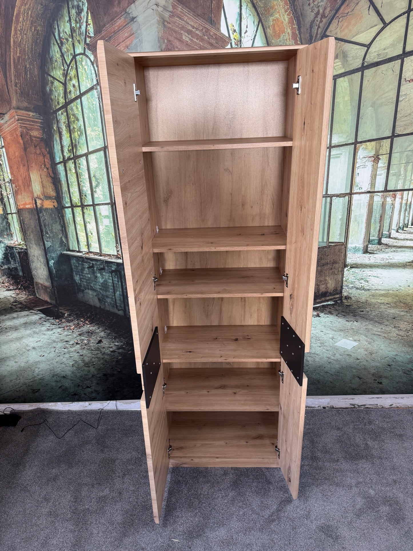 Hochschrank +Massivholzfront +Neu auf Lager