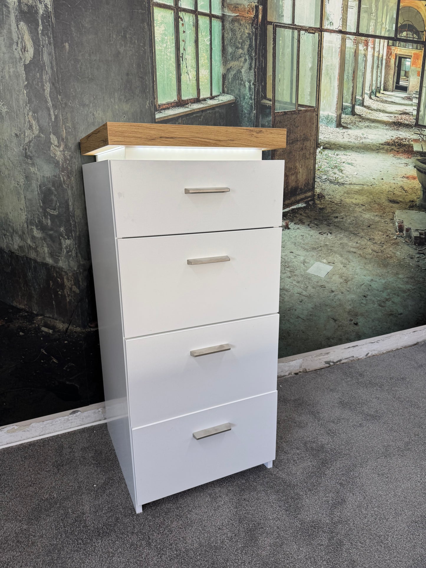 Kommode Sideboard Highboard +LED-Beleuchtung +Schubladen +Neu auf Lager