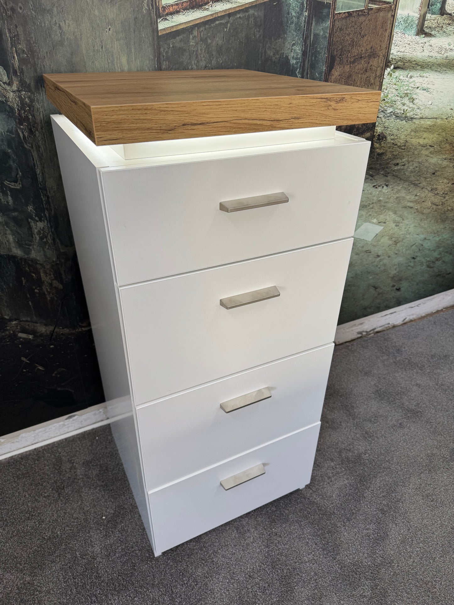 Kommode Sideboard Highboard +LED-Beleuchtung +Schubladen +Neu auf Lager