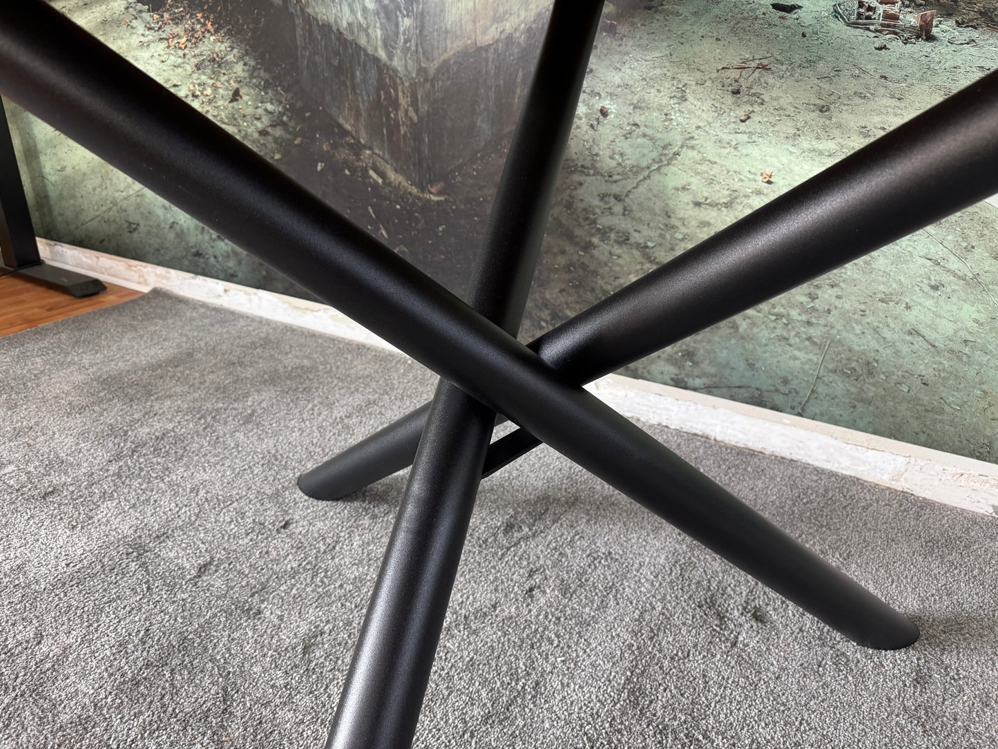 Esstisch +Rund 120cm +Epoxidharz +Spidergestell +Metallgestell