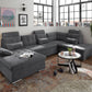 Wohnlandschaft Sofa Couch + Bettfunktion + Stauraum