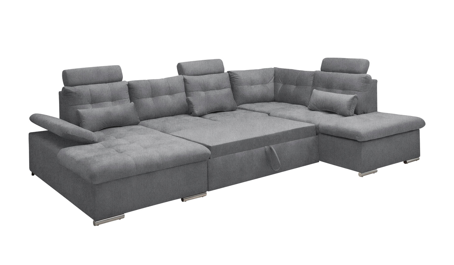 Wohnlandschaft Sofa Couch + Bettfunktion + Stauraum