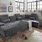 Wohnlandschaft Sofa Couch + Bettfunktion + Stauraum
