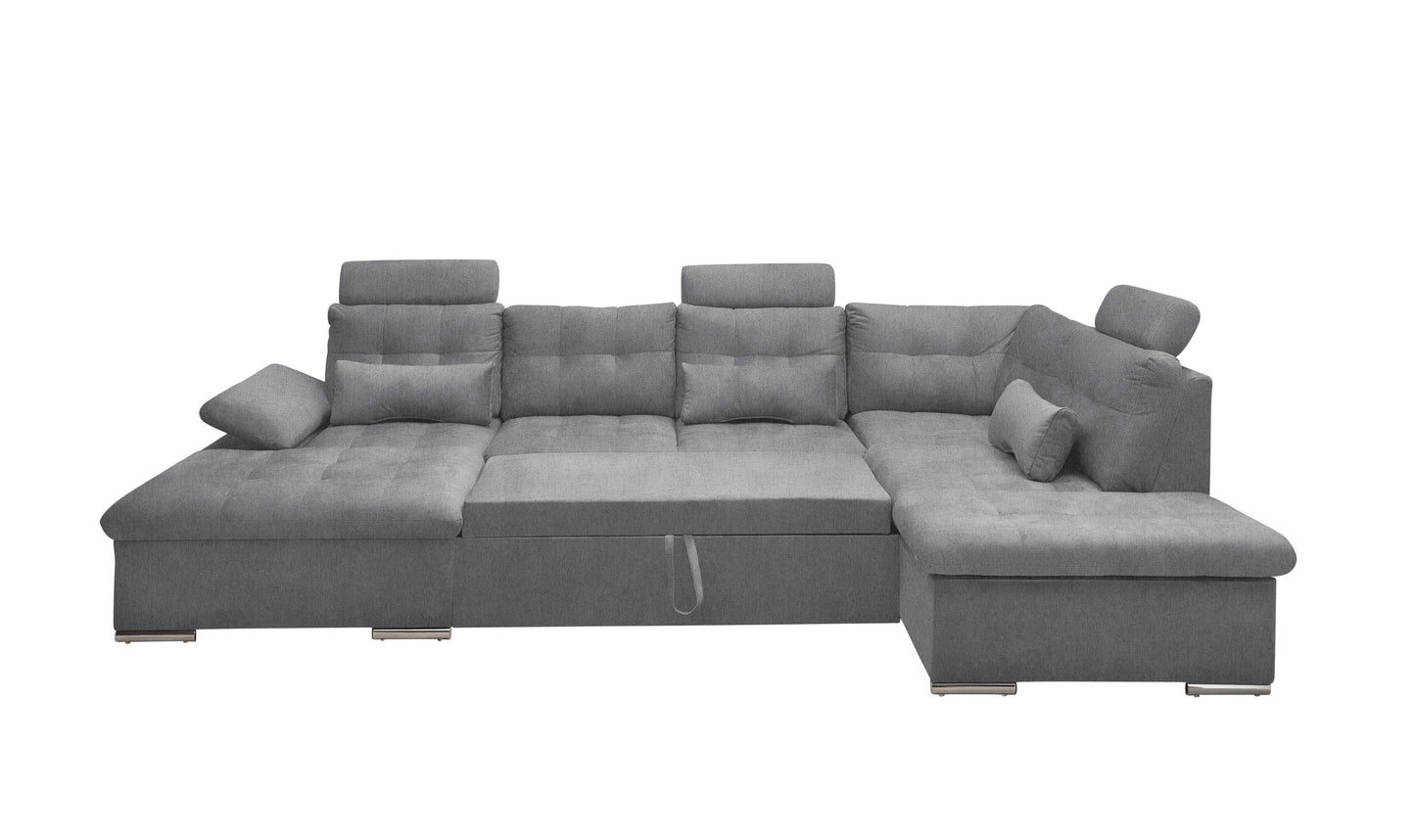 Wohnlandschaft Sofa Couch + Bettfunktion + Stauraum
