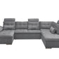 Wohnlandschaft Sofa Couch + Bettfunktion + Stauraum