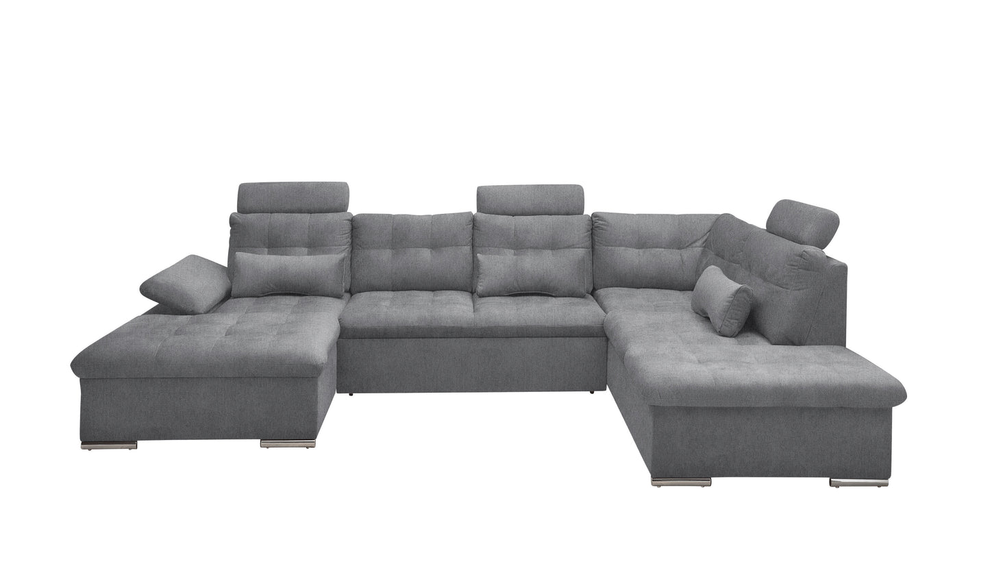 Wohnlandschaft Sofa Couch + Bettfunktion + Stauraum