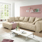 Sofa Couch Wohnlandschaft + Kissen + Seiten wechselbar