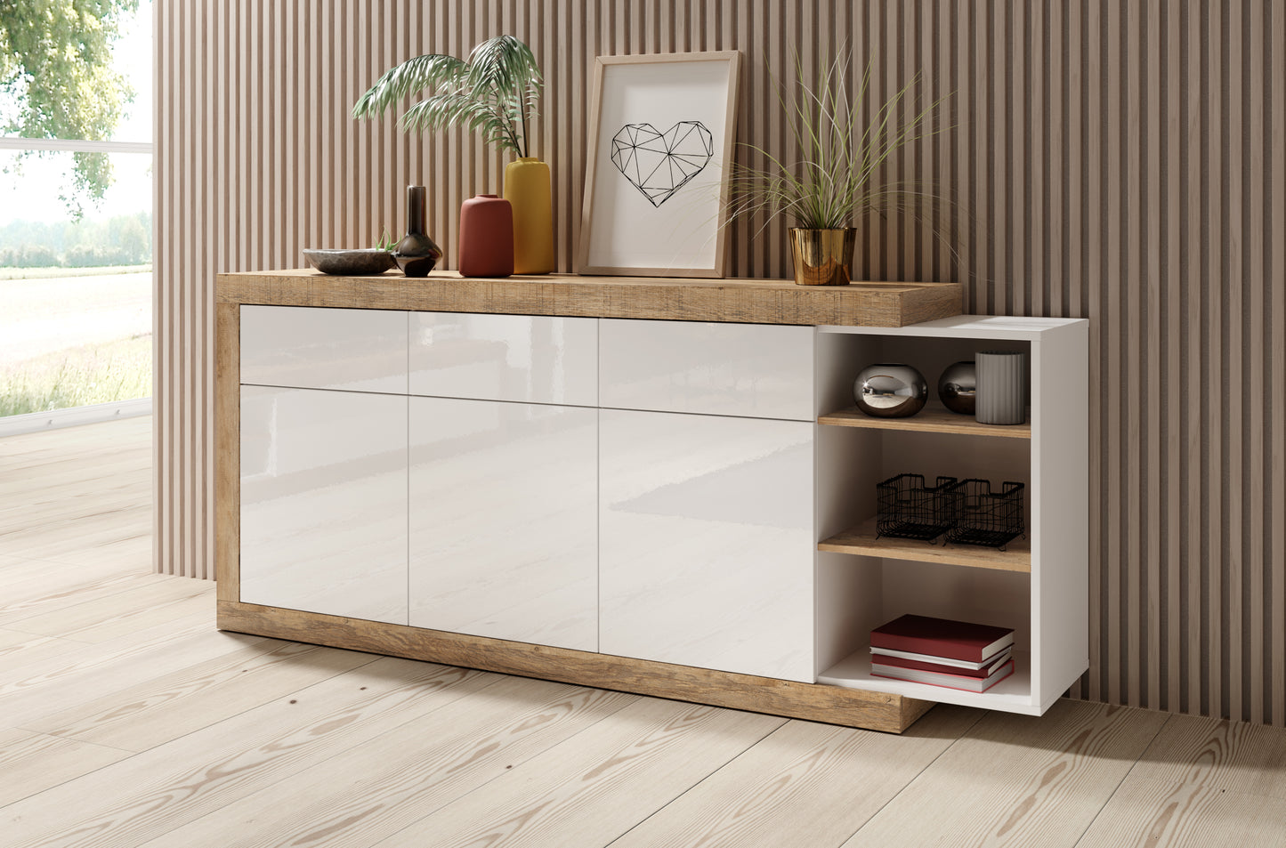 Hochkommode + Soft Close + Einlegebodenkante + Neu auf Lager