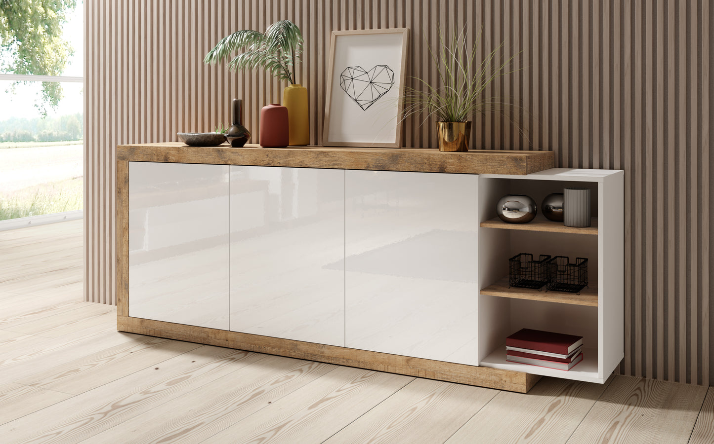 Hochkommode + Soft Close + Einlegebodenkante + Neu auf Lager