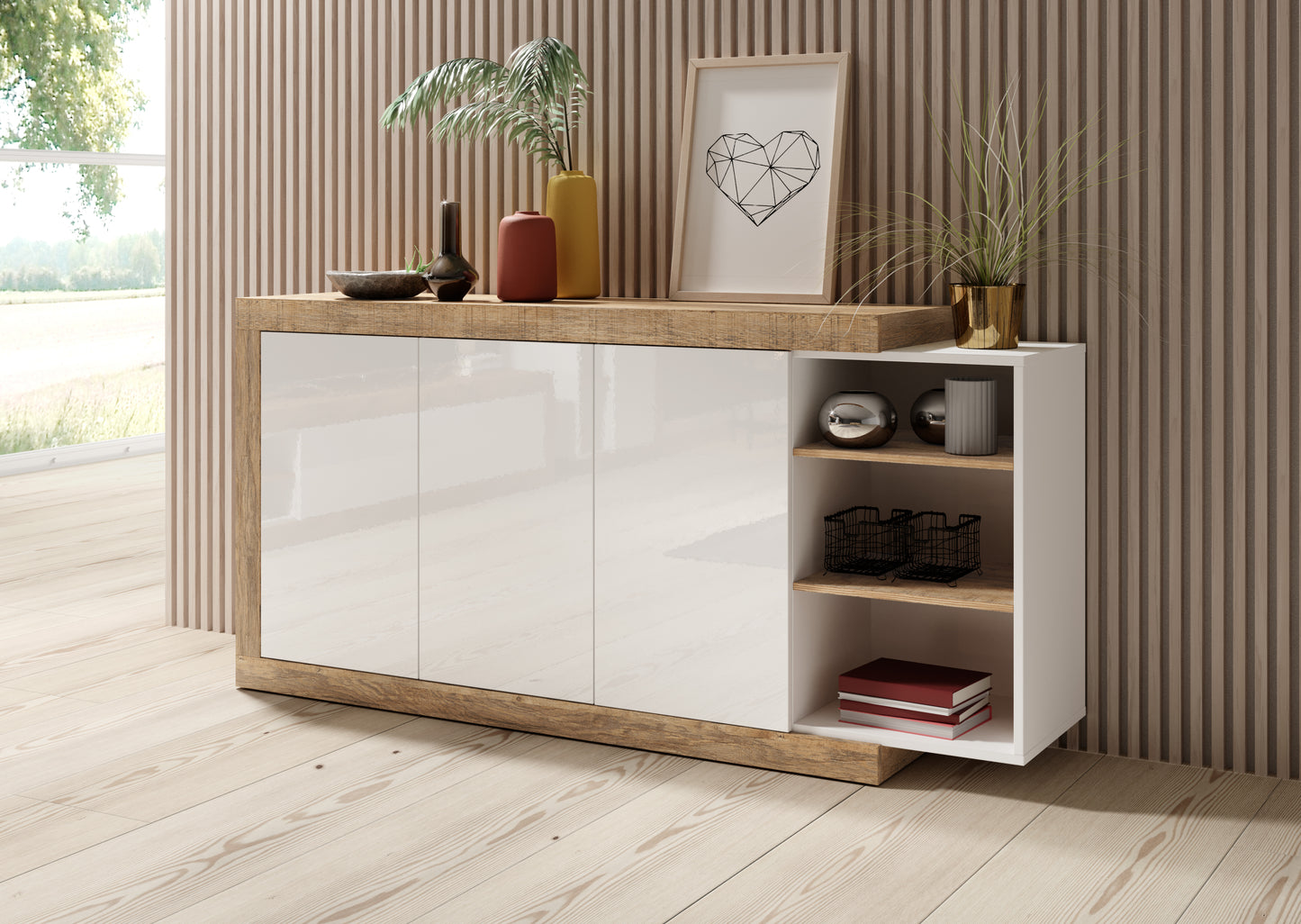 Hochkommode + Soft Close + Einlegebodenkante + Neu auf Lager