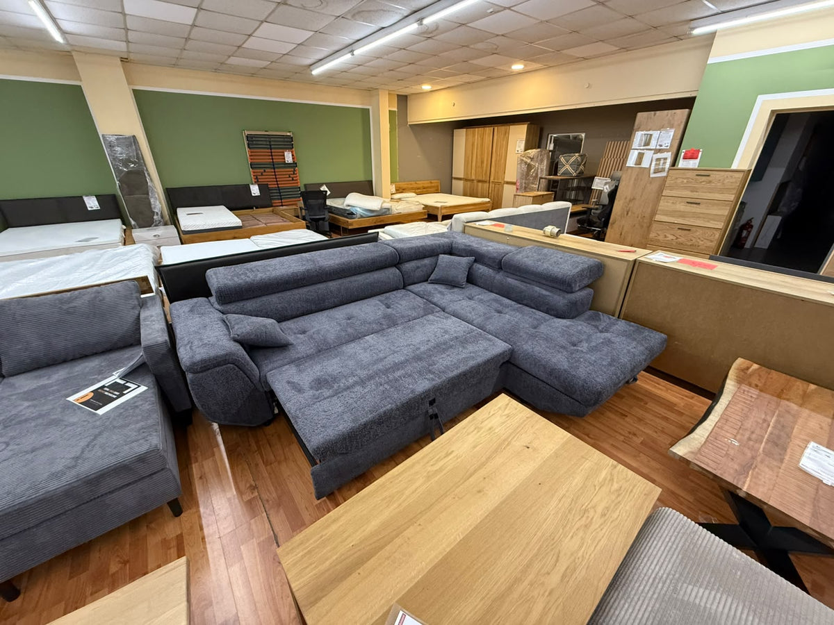 Sofa Couch Wohnlandschaft +Kopfstützenverstellung +Stauraum +Bettfunktion